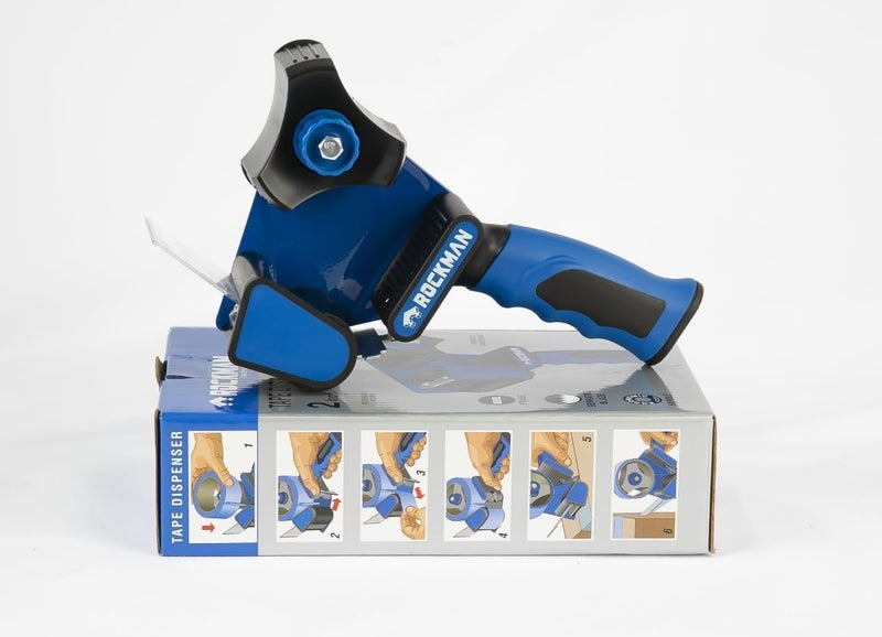 ROCKMAN Premium Heavy-Duty Tape Dispenser Gun 08- Soft-Touch Ergonomic Handle Design, Transparent Pressing Plate, Ideal for Shipping, Warehouse, and Moving, Suitable for 2-inch Tape - Image 3